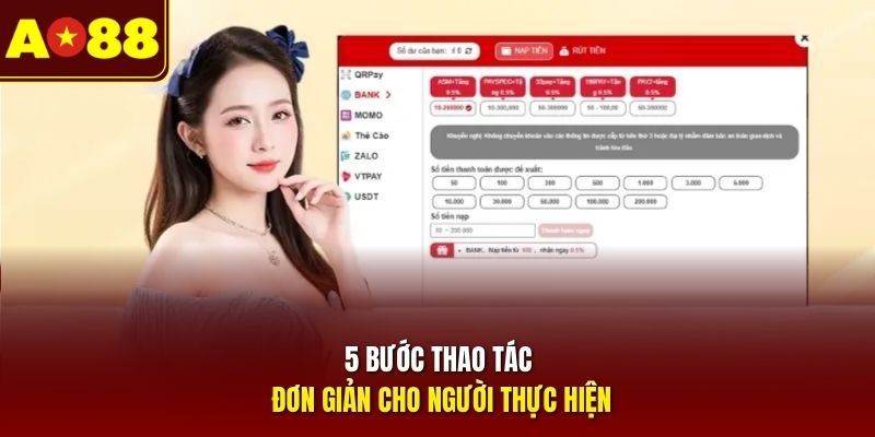 5 bước thao tác đơn giản cho người thực hiện
