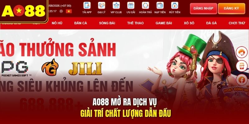 AO88 mở ra dịch vụ giải trí chất lượng dẫn đầu