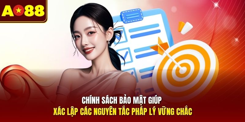 Chính sách bảo mật giúp xác lập các nguyên tắc pháp lý vững chắc